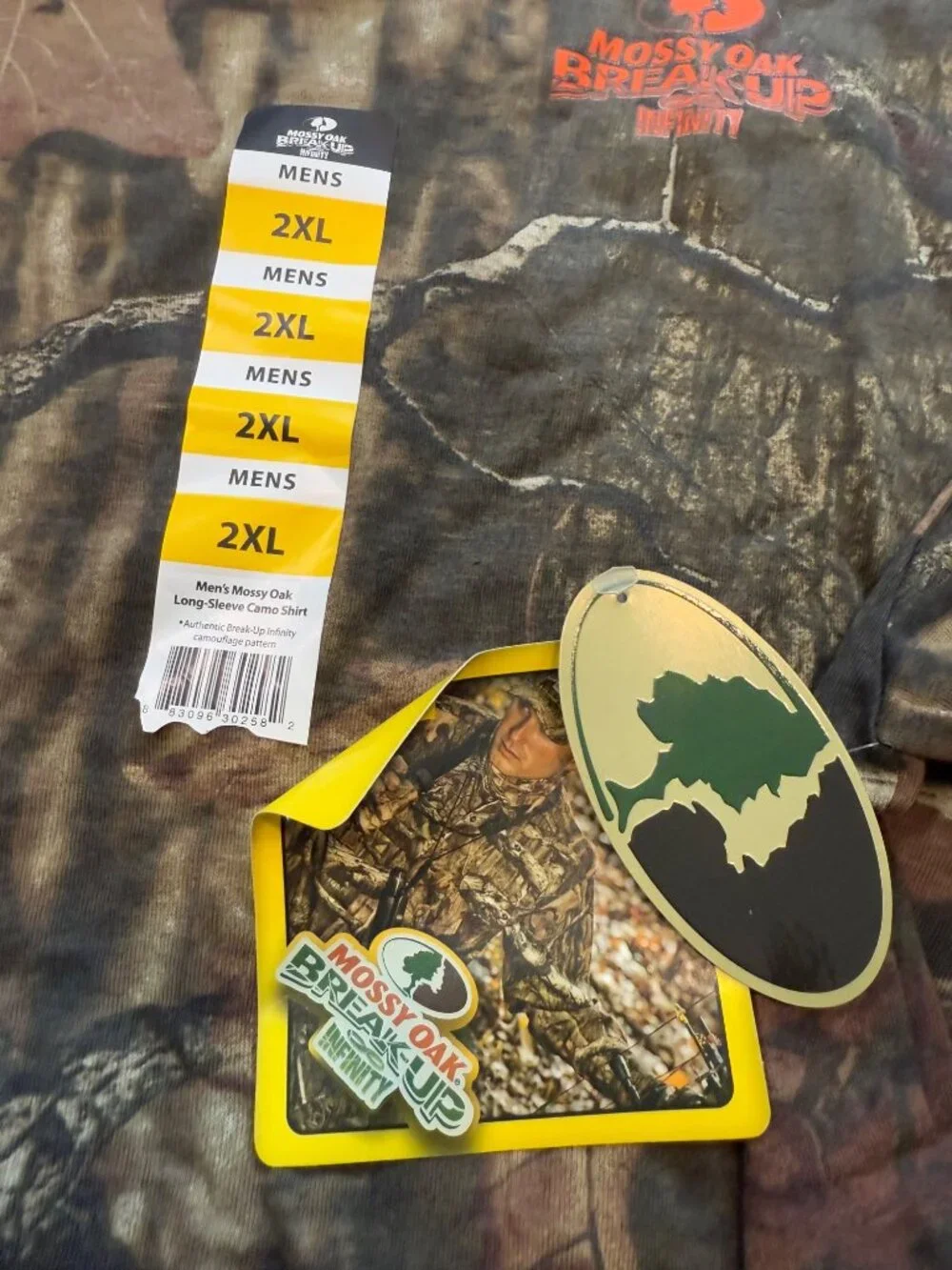 Mossy Oak Break-Up Infinity Long Sleeve Camo Shirt For Men Size 2XL Hunting